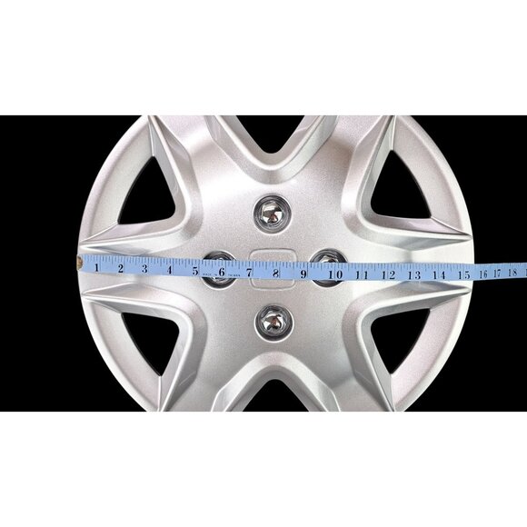 Set Of 4 Pacific Rim 14" Silver Hubcaps Part 4087-SM Honda Rings Snap On Wheels - Picture 6 of 8